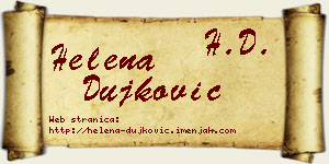 Helena Dujković vizit kartica